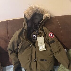 Canada Goose Khaki Jacket with Fur Hood
